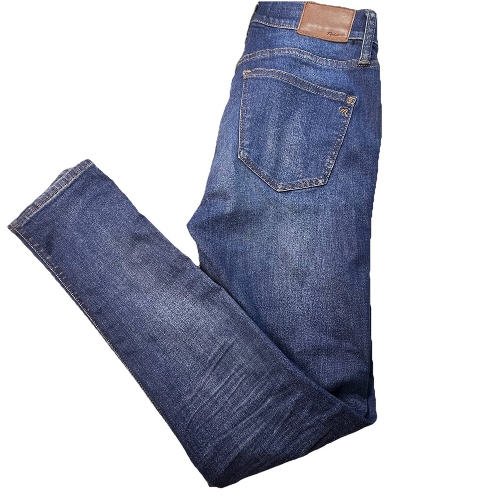 Madewell Jeans Womens 26 9" High Rise Skinny Skinny Stretch Dark Wash Blue Denim